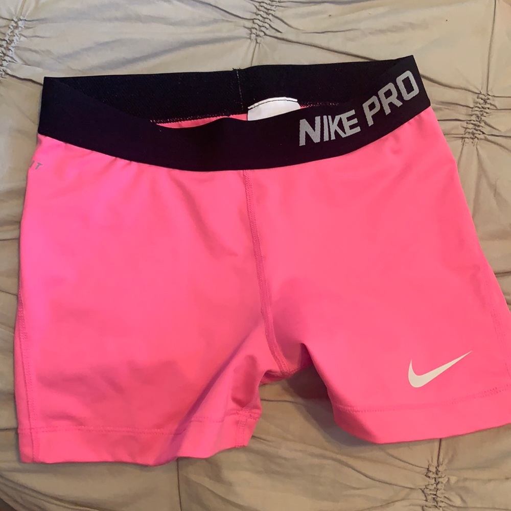 Neon Pink Nike Pro Shorts